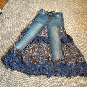 Denim new long skirt